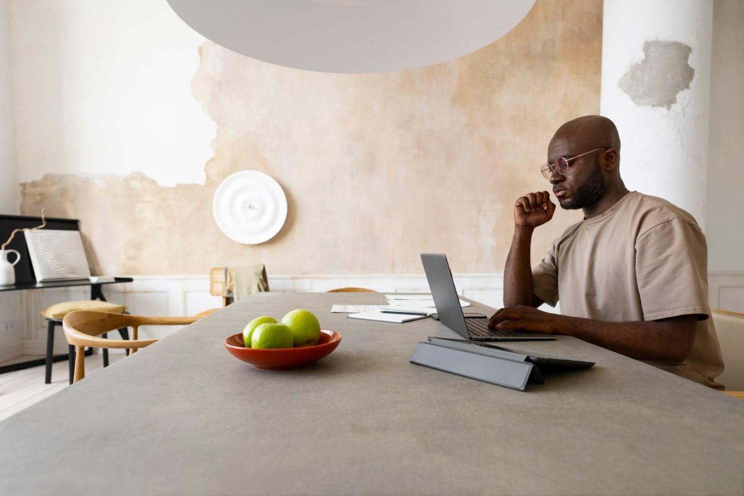 Financial documents and investment research materials spread on desk